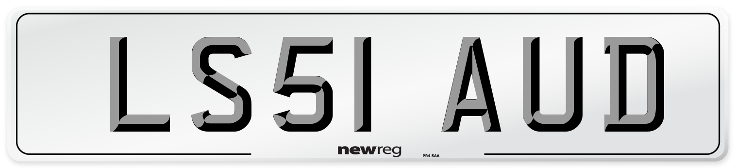 LS51 AUD Number Plate from New Reg